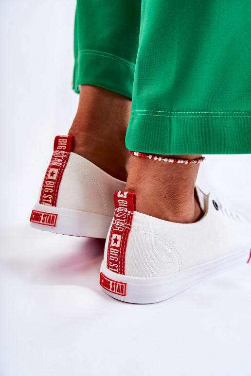 Dámske Topánky Big Star FF274087 biely-červená