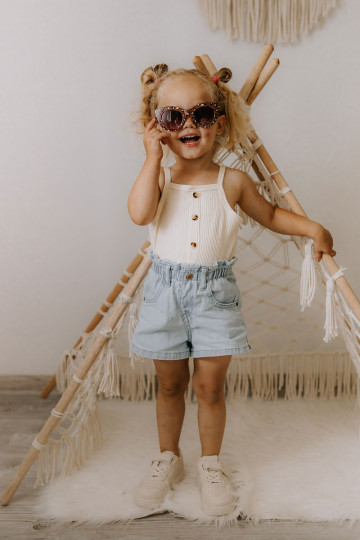 Detská športová obuv s lepiacimi spojkami béžová Elike 2