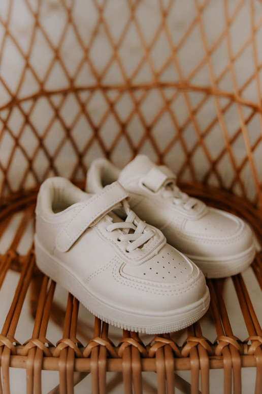 Detská športová obuv s lepiacimi spojkami béžová Elike