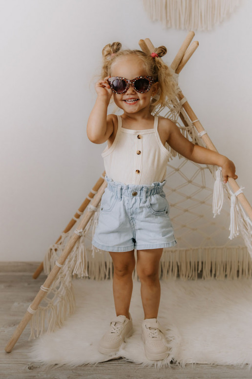 Detská športová obuv s lepiacimi spojkami béžová Elike