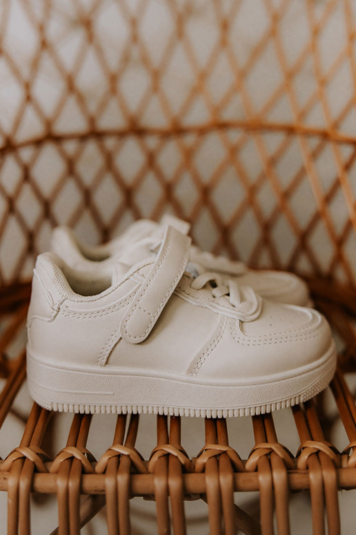 Detská športová obuv s lepiacimi spojkami béžová Elike