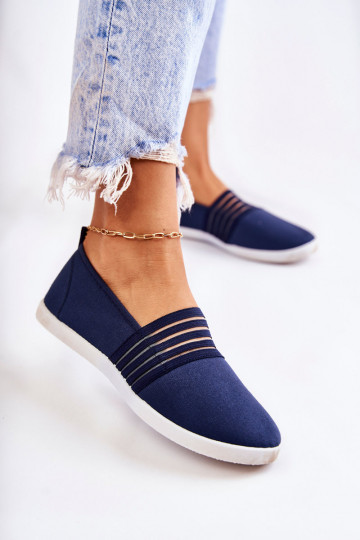 Dámske športové tenisky Slip-On tmavomodré Lilis