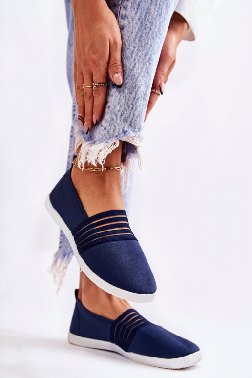 Dámske Tenisky materiál Slip-On tmavomodrá Lilis