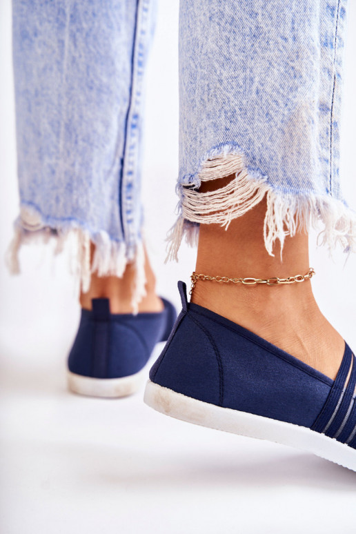 Dámske Tenisky materiál Slip-On tmavomodrá Lilis