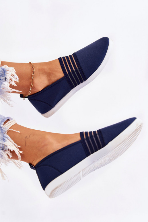 Dámske Tenisky materiál Slip-On tmavomodrá Lilis