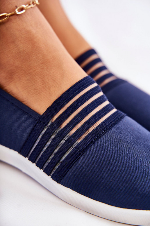 Dámske Tenisky materiál Slip-On tmavomodrá Lilis