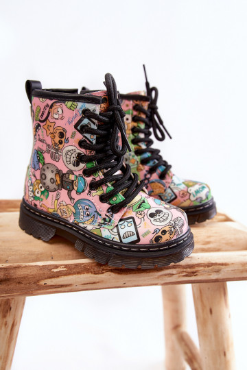 Teplé detské topánky Tlačiť Ružová Dexi