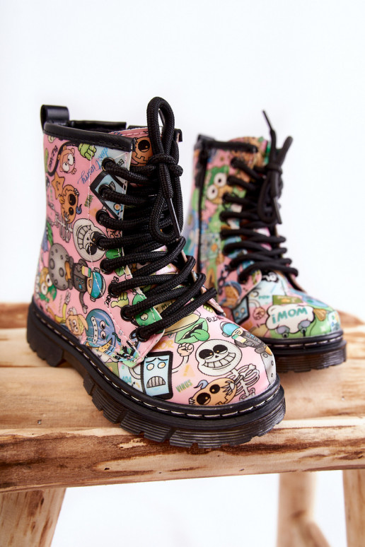 Teplé detské topánky Tlačiť Ružová Dexi