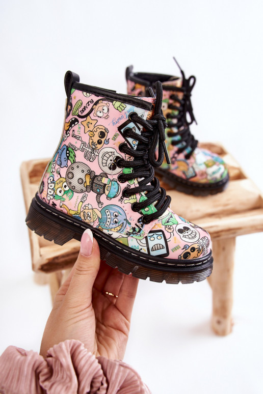 Teplé detské topánky Tlačiť Ružová Dexi