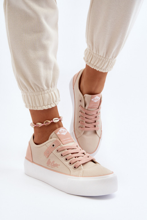 materiál Bežná obuv Lee Cooper LCIN-24-31-2196 béžová