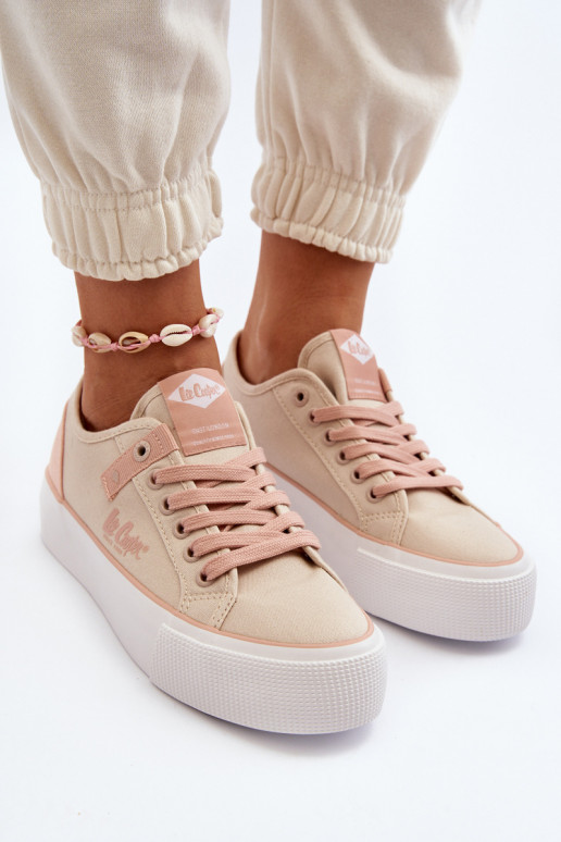 materiál Bežná obuv Lee Cooper LCIN-24-31-2196 béžová