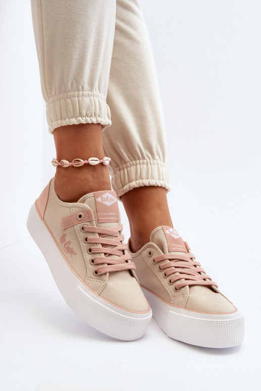 materiál Bežná obuv Lee Cooper LCIN-24-31-2196 béžová