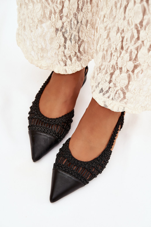 Dámske sandále S vrkočom Zapnuté Klocku čierna Nivorra