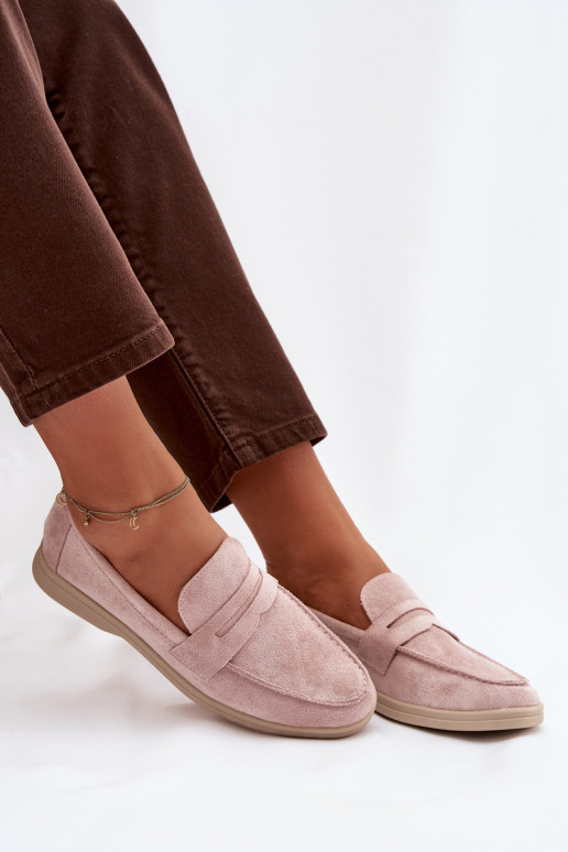 dámske mokasínyz eko semišuu Ružová Renelia