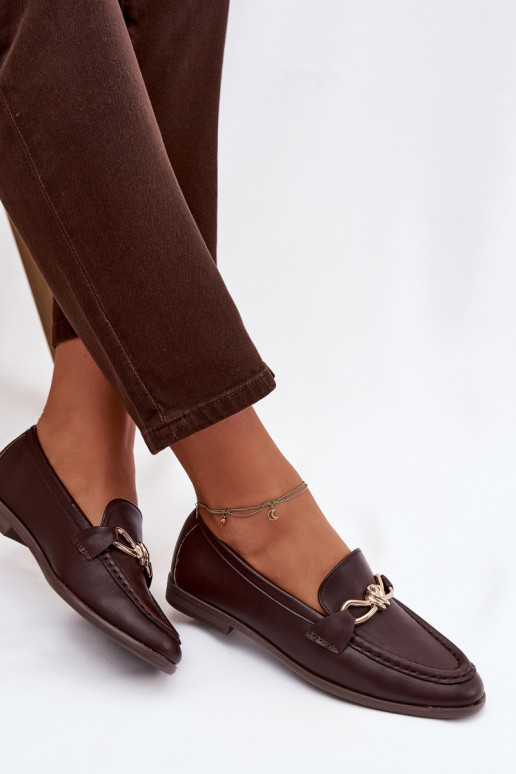 Mokasíny Dámske S Ornatem Detalem CzekoladoIne Rosynne