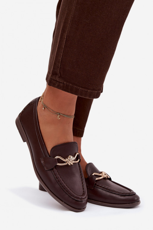 Mokasíny Dámske S Ornatem Detalem CzekoladoIne Rosynne