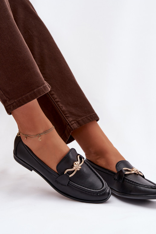 Mokasíny Dámske S Ornatem Detalem čierna Rosynne