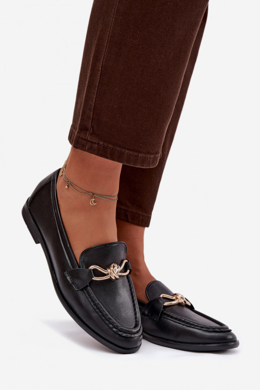 Mokasíny Dámske S Ornatem Detalem čierna Rosynne