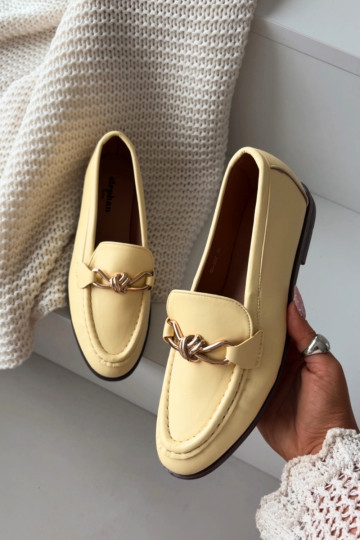 Mokasíny Dámske S Ornatem Detalem žltá Rosynne