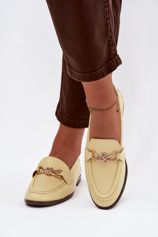 Mokasíny Dámske S Ornatem Detalem žltá Rosynne
