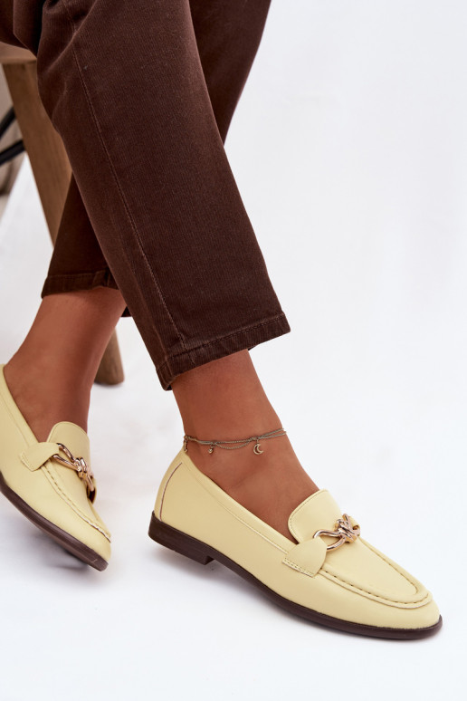 Mokasíny Dámske S Ornatem Detalem žltá Rosynne