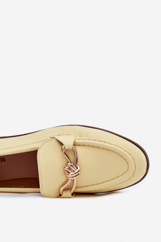 Mokasíny Dámske S Ornatem Detalem žltá Rosynne