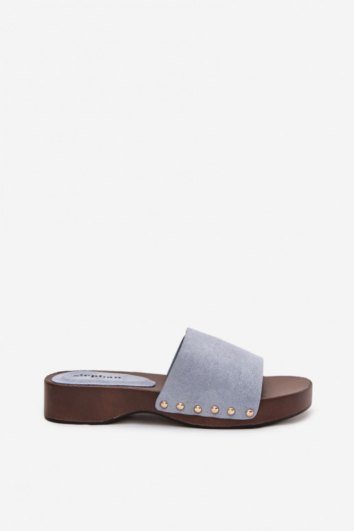 Dámske papuče Ze zlatej farbymi Svorníky Modrá Ferinna