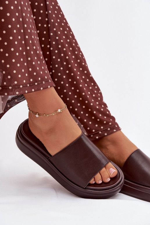 Dámske papuče s platformou CzekoladoIne Tanelisse