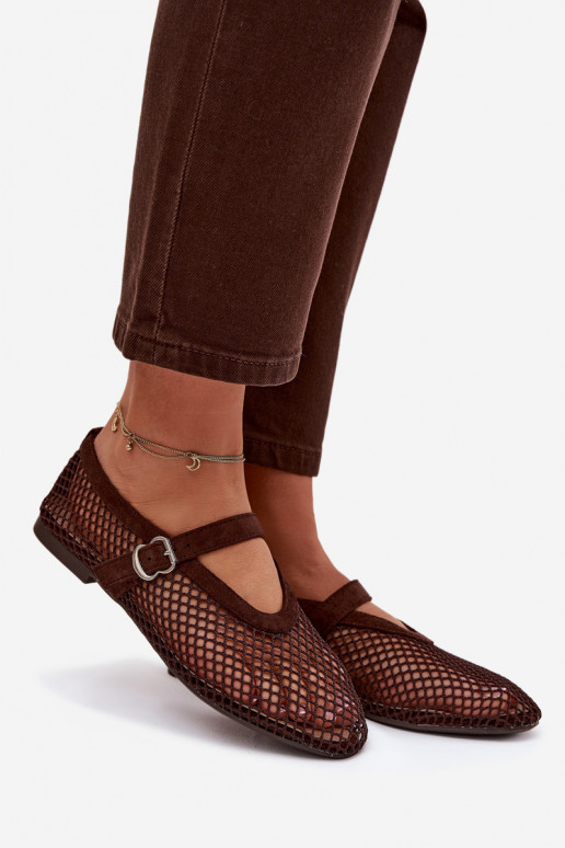 Sieťovina Balerínky s popruhmi CzekoladoIne Pherina