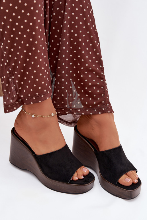 Dámske papuče Zapnuté INedge čierna Ravelia