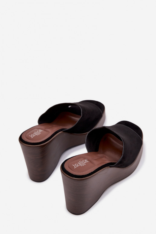 Dámske papuče Zapnuté INedge čierna Ravelia