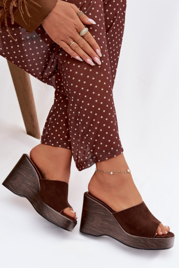 Dámske papuče Zapnuté INedge CzekoladoIne Ravelia