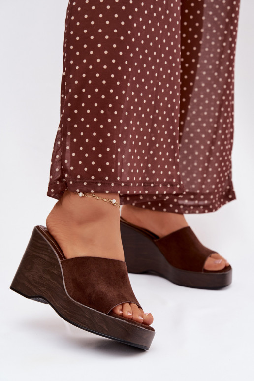 Dámske papuče Zapnuté INedge CzekoladoIne Ravelia