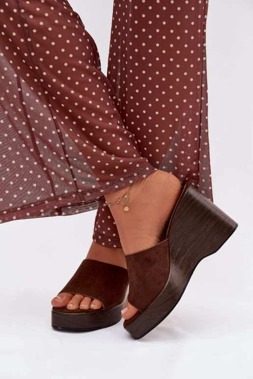 Dámske papuče Zapnuté INedge CzekoladoIne Ravelia