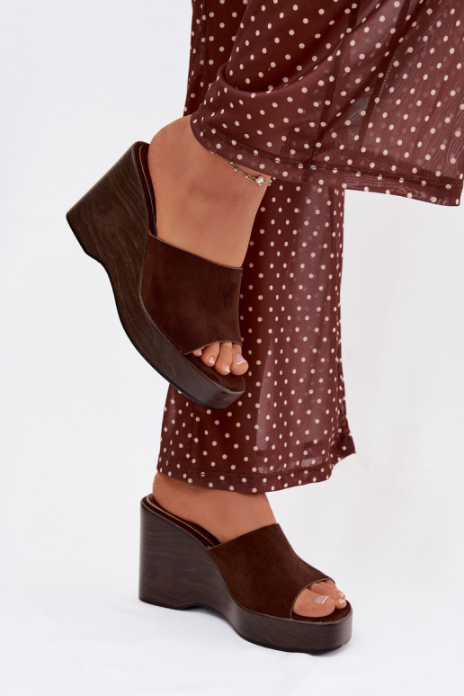 Dámske papuče Zapnuté INedge CzekoladoIne Ravelia