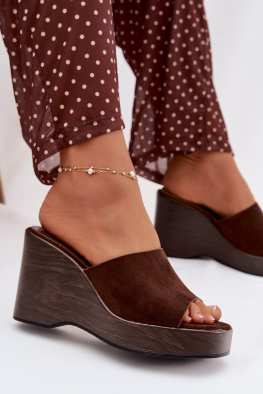 Dámske papuče Zapnuté INedge CzekoladoIne Ravelia