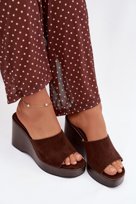 Dámske papuče Zapnuté INedge CzekoladoIne Ravelia