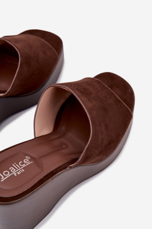 Dámske papuče Zapnuté INedge CzekoladoIne Ravelia