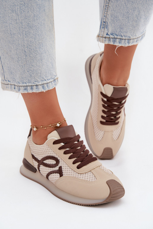Tenisky model obuvi tenisky Dámske béžová-Hnedá farba Tarlisse