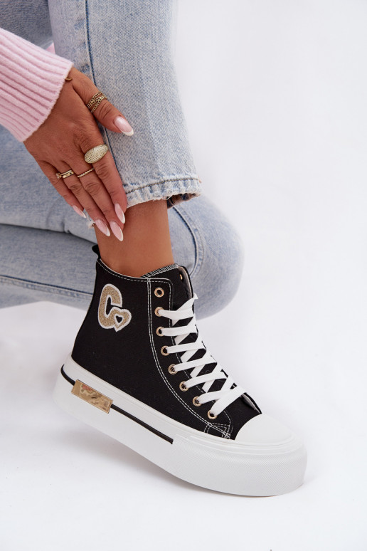 Bežná obuv s platformou čierna Meloria