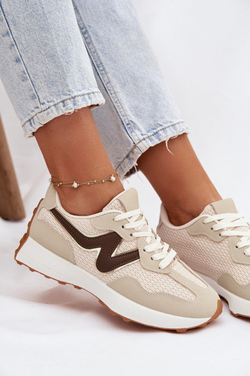 tenisky Dámske s platformou béžová Janelora