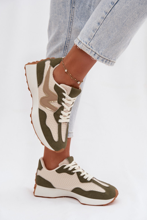 tenisky Dámske s platformou zelená farba Janelora