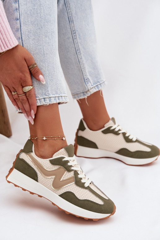 tenisky Dámske s platformou zelená farba Janelora