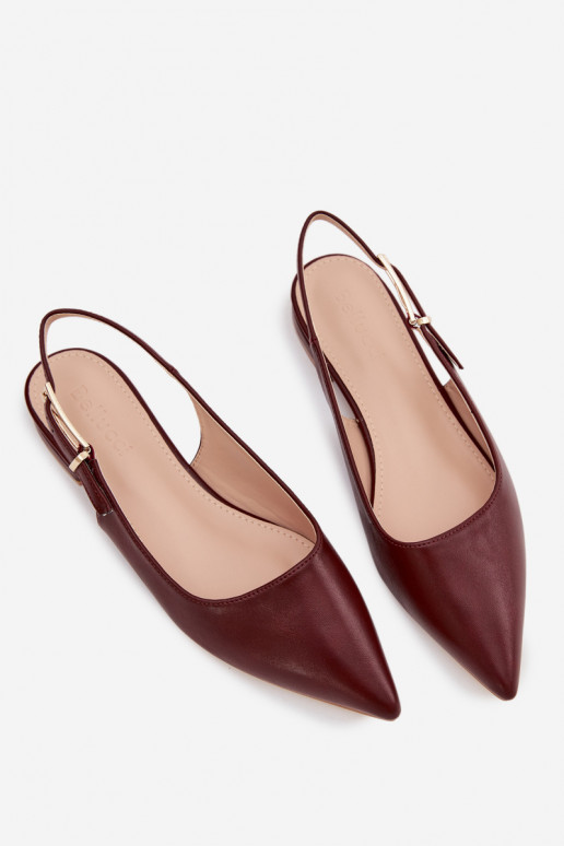 Balerínky so zlatými prackami bordová Iverelle