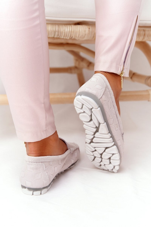 Kožené Mokasíny RIO FLORE Eco-Friendly béžová