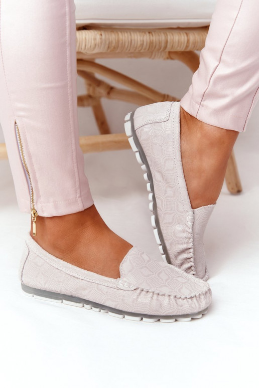 Kožené Mokasíny RIO FLORE Eco-Friendly béžová