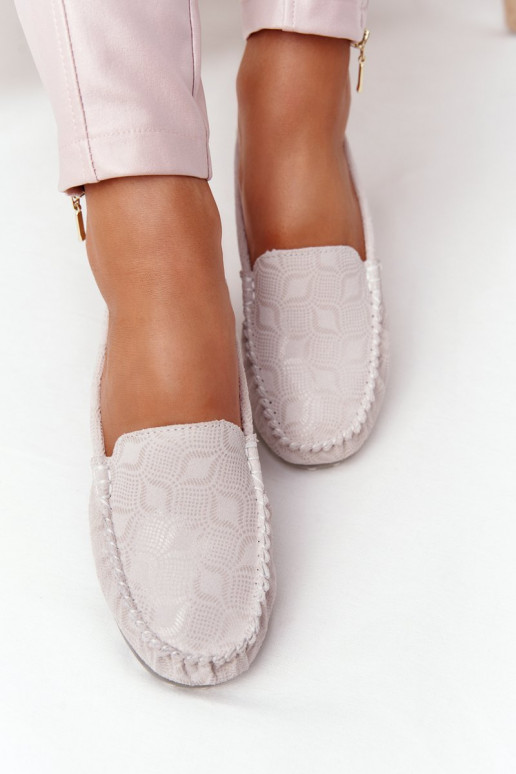 Kožené Mokasíny RIO FLORE Eco-Friendly béžová