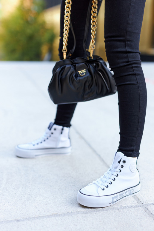 Tenisky s vysokou platformou Big Star II274014 biela farba