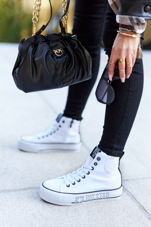 Tenisky s vysokou platformou Big Star II274014 biela farba