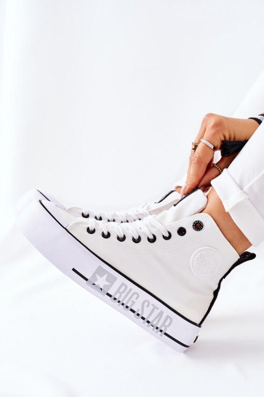 Tenisky s vysokou platformou Big Star II274014 biela farba